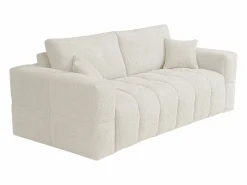 Vente-unique Sofá Cama|Sofá cama de 4 plazas de apertura rápida Tela bouclé colchón de 13 cm ISSORO