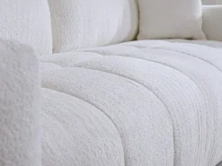 Vente-unique Sofá Cama|Sofá cama de 4 plazas de apertura rápida Tela bouclé colchón de 13 cm ISSORO