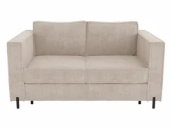 Vente-unique Sofá cama de 3 plazas de apertura rápida de tela texturizada colchón de 14 cm ELORYA Beige Best