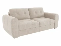 Vente-unique Sofá cama de 4 plazas de apertura rápida de tela . Cama de 160 cm - Colchón de 14 cm BOLIPO Beige Clearance