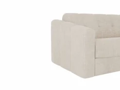 Vente-unique Sofá cama de 3 plazas de apertura rápida en tela texturizada colchón de 22 cm DARIELO Beige Discount