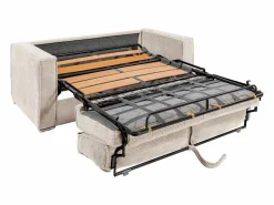 Vente-unique Sofá cama de 4 plazas de pana color LORETO Beige Hot