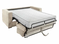 Vente-unique Sofá De Terciopelo|Sofá - 3 Plazas|Sofá cama de 3 plazas de pana en - 140 cm - Colchón de 18 cm LORETO