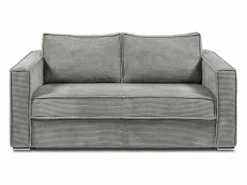 Vente-unique Sofá De Terciopelo|Sofá - 3 Plazas|Sofá cama de 3 plazas de pana - 140 cm - 14 cm LORETO