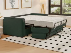 Vente-unique Sofá - 4 Plazas|Sofá cama de 4 plazas de pana color beige LORETO