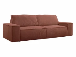 Vente-unique Sofá Vintage|Sofá cama de 4 plazas de pana AMELIA