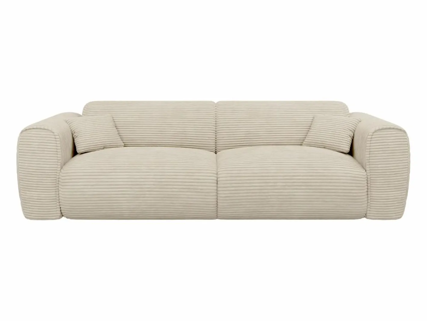 Vente-unique Sofá cama de 4 plazas de pana POGNIA Beige Online