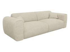 Vente-unique Sofá cama de 4 plazas de pana POGNIA Beige Online