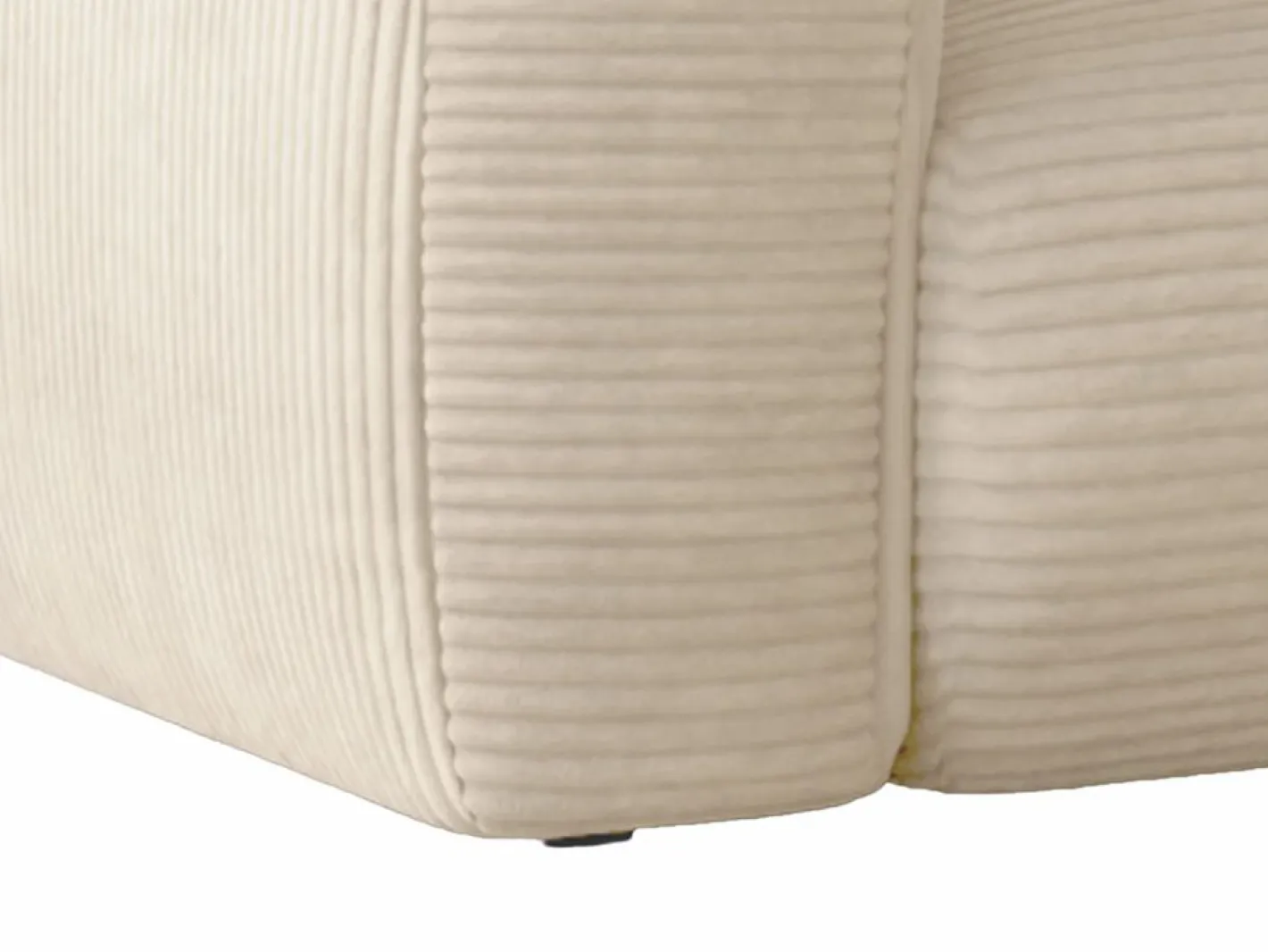 Vente-unique Sofá cama de 4 plazas de pana POGNIA Beige Online