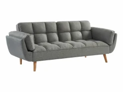 Sofá cama de 3 plazas de tela LOELINE chiné. Made for Design^Vente-unique New