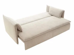 Sofá cama de 3 plazas de terciopelo de canalé TEODORA de PASCAL MORABITO^Vente-unique Sale