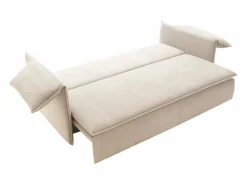 Sofá cama de 3 plazas de terciopelo de canalé TEODORA de PASCAL MORABITO^Vente-unique Sale