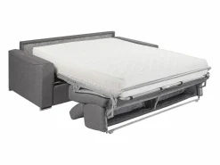 Sofá cama de 4 plazas de tela de apertura rápida Gris colchón - VIZIR^Vente-unique Outlet