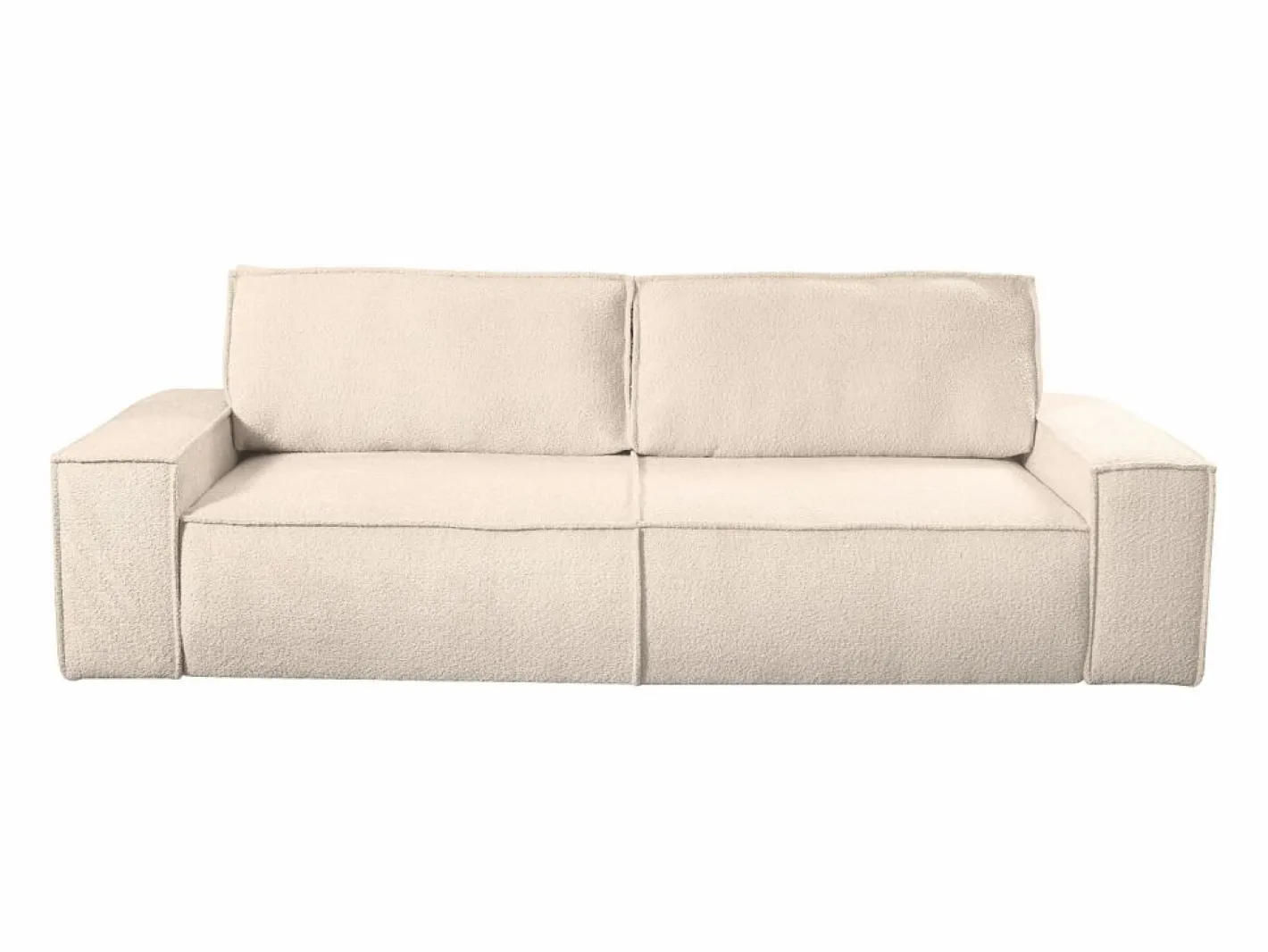 Vente-unique Sofás Y Sillones|Sofá cama de 3 plazas de tela bouclette - AMELIA de Pascal Morabito