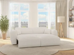 Sofá cama de 4 plazas en tela bouclé POGNI de^Maison Céphy