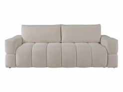 Sofá cama de 3 plazas en tela bouclé crema ISSORO^Vente-unique Outlet