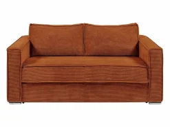 Vente-unique Sofá De Terciopelo|Sofá - 4 Plazas|Sofá cama de 4 plazas exprés de pana - 160 cm - 22 cm LORETO