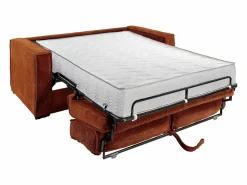 Vente-unique Sofá De Terciopelo|Sofá - 4 Plazas|Sofá cama de 4 plazas exprés de pana - 160 cm - 22 cm LORETO