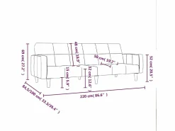 vidaxl Sofá Relax|Sofá cama de 2 plazas tela