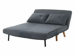 Vente-unique Sofá cama de 2 plazas tela patas madera VALERIO Gris Sale