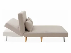 Sweeek Sofá cama de con patas de madera, 2 plazas Beige