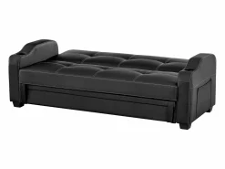 Vente-unique Sofá cama de piel sintética en color MIRELLA Negro Best