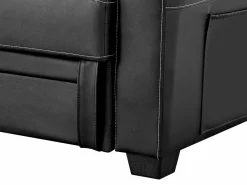 Vente-unique Sofá cama de piel sintética en color MIRELLA Negro Best