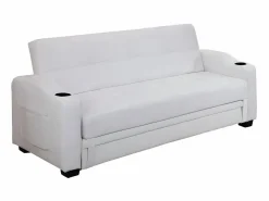 Vente-unique Sofás De Piel Sintética|Sofá cama de piel sintética en color MIRELLA