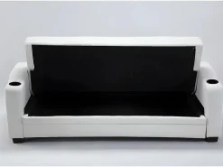 Vente-unique Sofás De Piel Sintética|Sofá cama de piel sintética en color MIRELLA