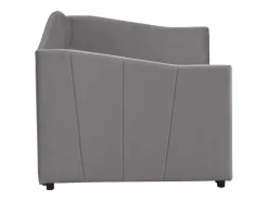 ModernLuxe Sofá cama de terciopelo 180x200 cm - con cama nido - somier de láminas - ​​​ Gris Discount