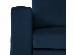 Happy Garden Sofá cama esquinero de 3 plazas JAMES en terciopelo Azul Discount