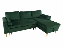 Happy Garden Sofá Vintage|Sofá cama esquinero de 3 plazas JAMES de terciopelo