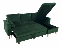 Happy Garden Sofá Vintage|Sofá cama esquinero de 3 plazas JAMES de terciopelo