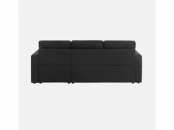 Sweeek Sofá cama esquinero reversible de 3 plaza Negro Hot