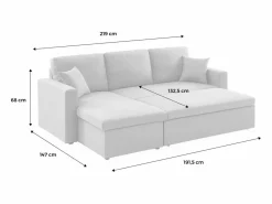 Sweeek Sofá Modular|Sofá cama esquinero reversible de 3 plazas oscuro