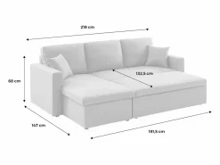 Sweeek Sofá Modular|Sofá cama esquinero reversible de 3 plaza