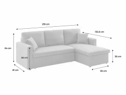 Sweeek Sofá Modular|Sofá cama esquinero reversible de 3 plaza