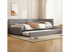 Sofá cama extraíble - 90 x 200 cm + 90 x 190 cm - con cabecero - terciopelo -^Merax Outlet