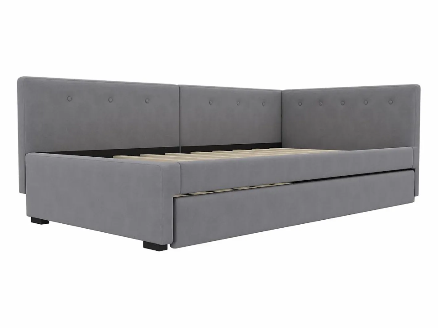 Sofá cama extraíble - 90 x 200 cm + 90 x 190 cm - con cabecero - terciopelo -^Merax Outlet