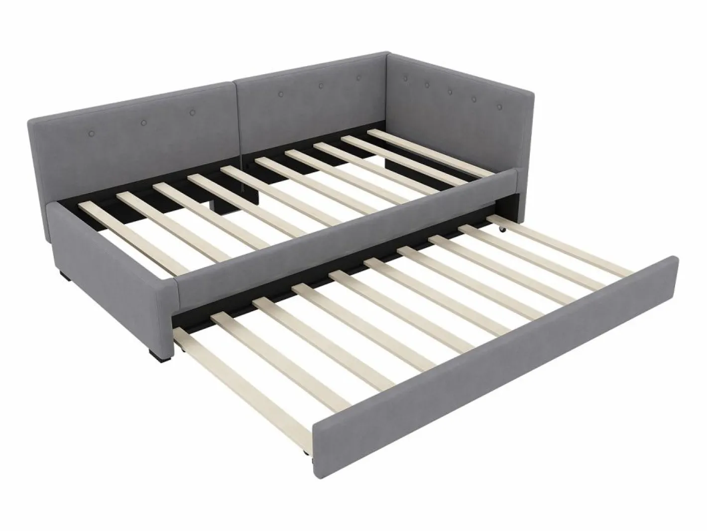 Sofá cama extraíble - 90 x 200 cm + 90 x 190 cm - con cabecero - terciopelo -^Merax Outlet