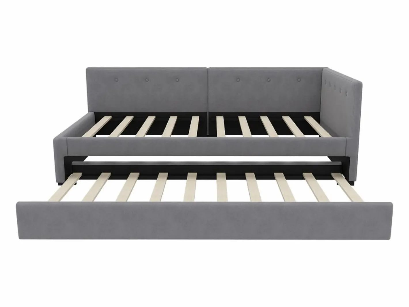 Sofá cama extraíble - 90 x 200 cm + 90 x 190 cm - con cabecero - terciopelo -^Merax Outlet