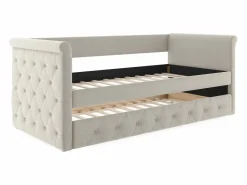 Sofá cama extraíble de 2 x 90 x 190 cm en tejido con colchón - LOUISE^Vente-unique