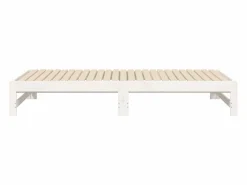 Clicnbuy Cama Diván|Cama Nido|Sofá cama extraíble madera maciza de pino 2x(75x190) cm
