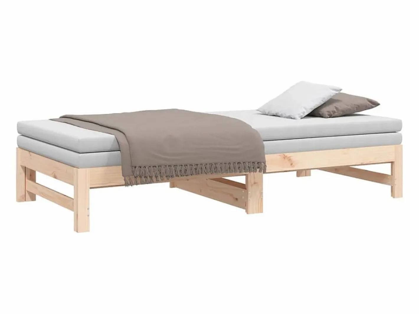 Sofá cama extraíble madera maciza de pino 2x(90x190) cm^Clicnbuy Online