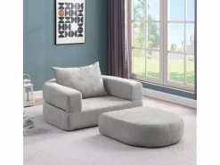 Sillón Cama|Sofá cama futón comprimible, sillón cama versátil con cojines.