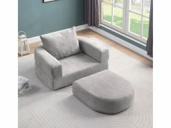Sillón Cama|Sofá cama futón comprimible, sillón cama versátil con cojines.