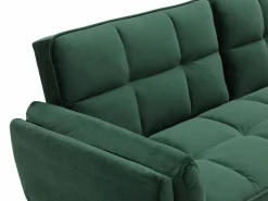Sofá cama GULCAN de 3 plazas con mecanismo clic-clac en terciopelo^Vente-unique Hot