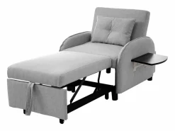 Sillón Cama|Sofá cama individual extraíble multifuncional: con función de cama, sillón y sillón, sofá cama ajustable en tres posiciones, mesas de té plegables