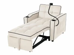 Sillón Cama|Sofá cama individual extraíble 3 en 1: con portavasos y soporte para teléfono, sofá cama, sillón y sillón.