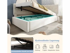 Merax Cama Diván|Sofá cama infantil tapizado - 90 x 190 cm - con almacenaje hidráulico - terciopelo -
